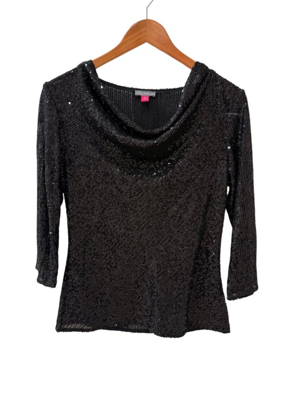 Vince Camuto Black Sequin Evening Party Top – Size S